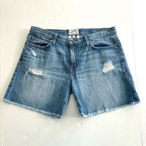 Current Elliott Denim Shorts Blue Distressed‎ Made in USA Size 30